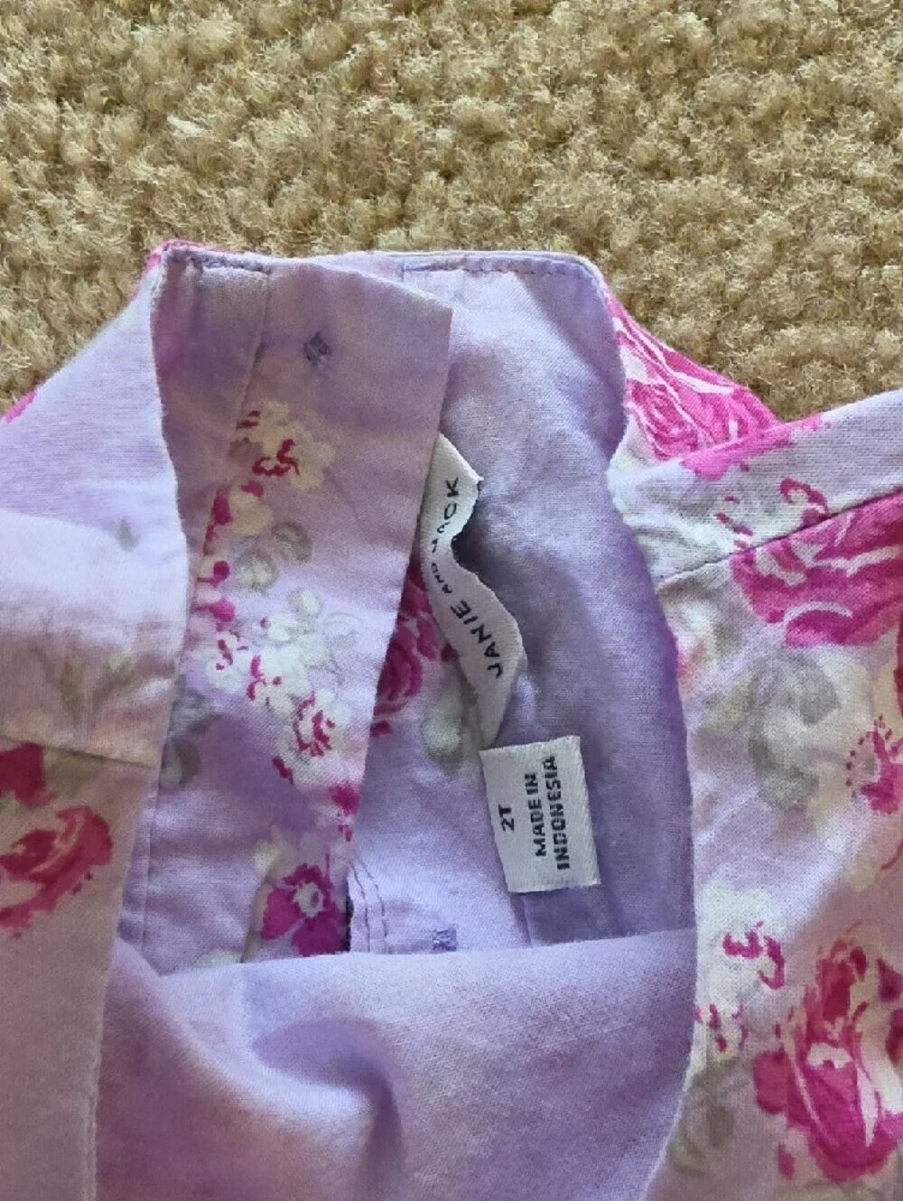 Janie and Jack Toddler Girls Pink Floral Blouse Size 2T